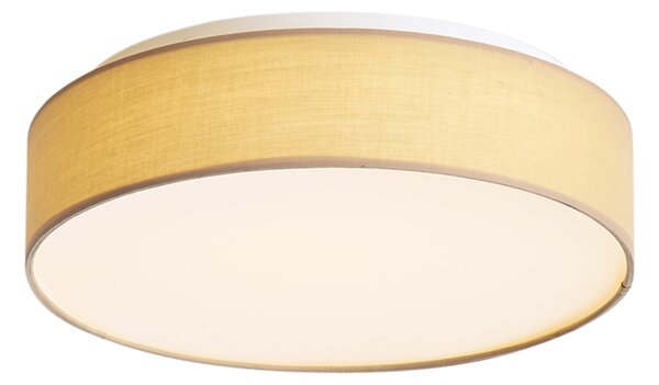Pametna stropna svetilka bež 35 cm vklj. LED in daljinski upravljalnik - Flat Drum