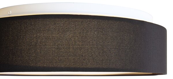 Pametna stropna svetilka črna 35 cm vklj. LED in daljinski upravljalnik - Flat Drum