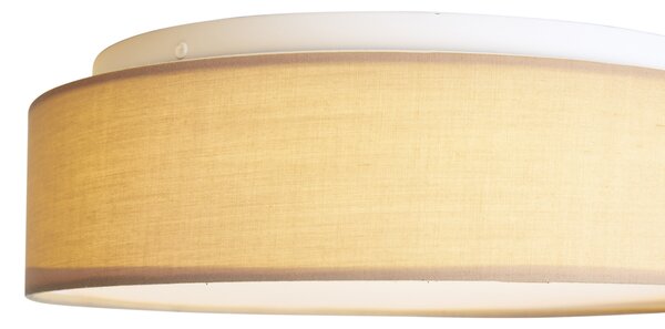 Pametna stropna svetilka bež 35 cm vklj. LED in daljinski upravljalnik - Flat Drum