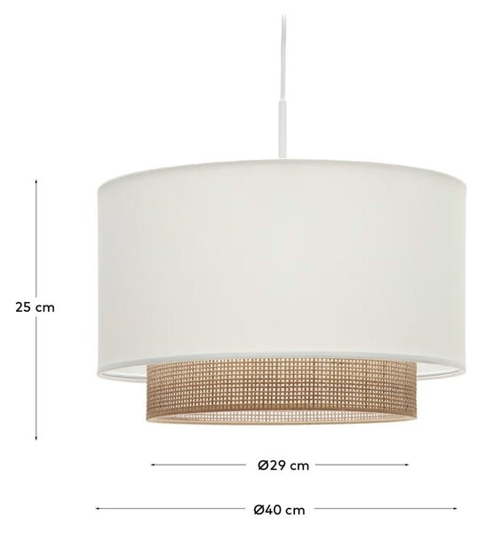 Belo tekstilno senčilo ø 40 cm Erna – Kave Home