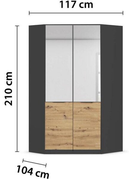 Modern Living Kotna Omara Max, Temno Siva, Barva Hrasta