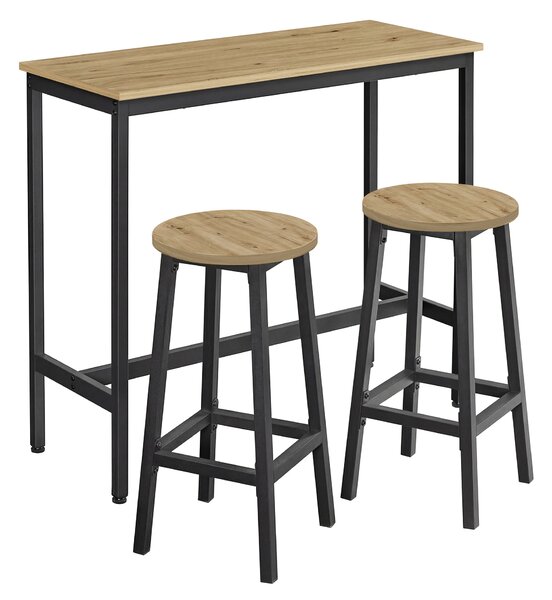 Jedilni set 1+2, barska miza 100x40 cm in barski stoli TAYLOR ARTISAN