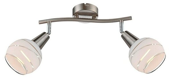 Globo Elliott Stropni reflektor (8 W, Bele barve/prozoren, nikelj mat barve, E14, 2 kos)