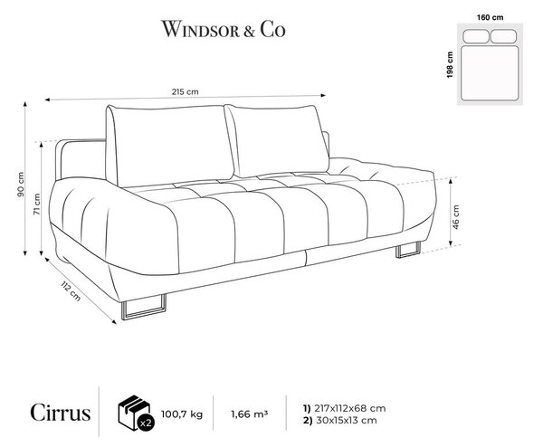 Bež raztegljiv trosed Windsor & Co Zofe Cumulus