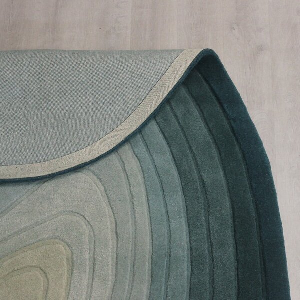 Modra volnena preproga 160x230 cm Puddle Ombre Wool – Flair Rugs