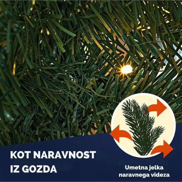 Božični girlanda ANDREA z osvetlitvijo, 10m, zelena Casaria