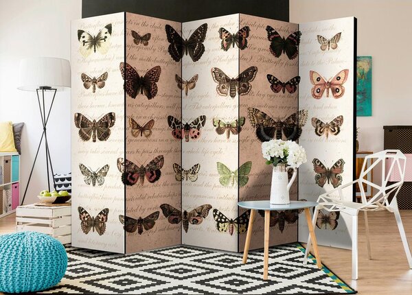 Artgeist Paravan Butterflies I, 5-Delni, Dvostranski
