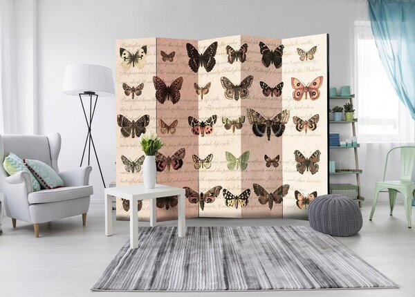 Artgeist Paravan Butterflies I, 5-Delni, Dvostranski