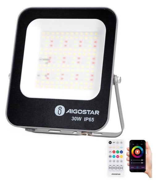 Aigostar - LED RGBW Reflektor MESH LED/30W/230V 6500K IP65 + Daljinski upravljalnik