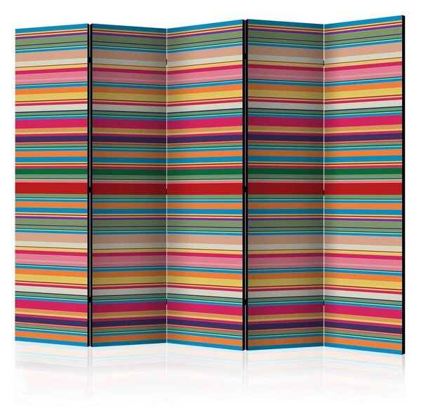 Artgeist Paravan Subdued Stripes I, 5-Delni, Dvostranski