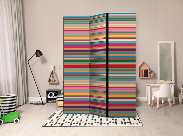 Artgeist Paravan Subdued Stripes, 3-Delni, Dvostranski