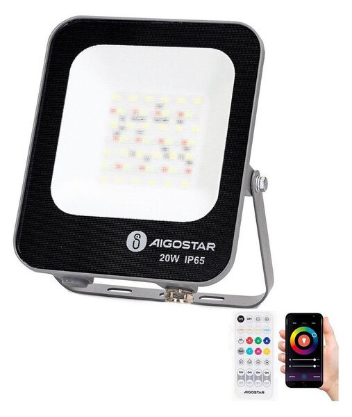 Aigostar - LED RGBW Reflektor MESH LED/20W/230V 6500K IP65 + Daljinski upravljalnik