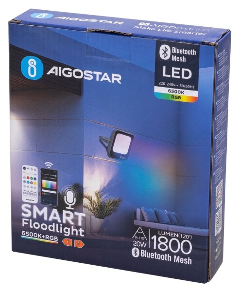 Aigostar - LED RGBW Reflektor MESH LED/20W/230V 6500K IP65 + Daljinski upravljalnik