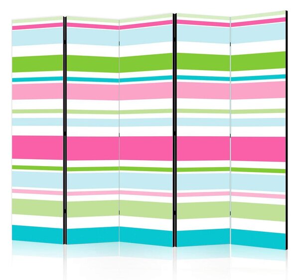 Artgeist Paravan Bright Stripes I, 5-Delni, Dvostranski