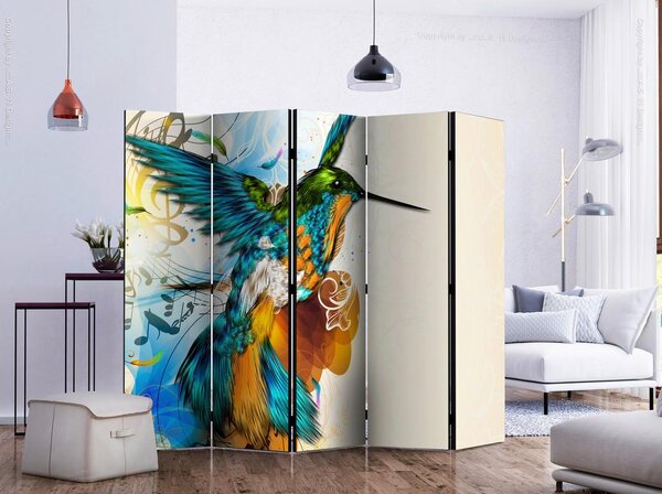 Artgeist Paravan Bird's Music I, 5-Delni, Dvostranski