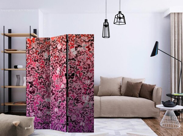 Artgeist Paravan Pink Butterflies, 3-Delni, Dvostranski