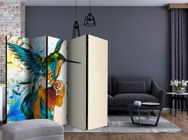 Artgeist Paravan Bird's Music I, 5-Delni, Dvostranski