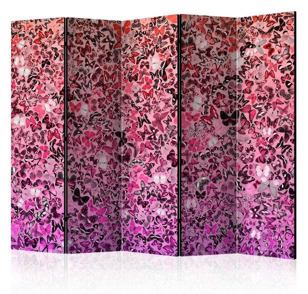 Artgeist Paravan Pink Butterflies I, 5-Delni, Dvostranski