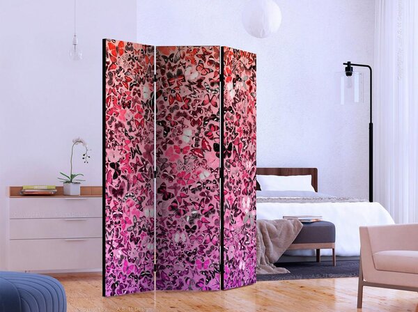 Artgeist Paravan Pink Butterflies, 3-Delni, Dvostranski