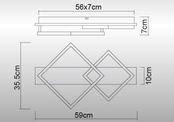 Globo 67847-24 - LED Stropna svetilka LESINA LED/24W/230V 3000K