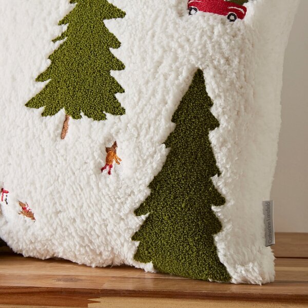 Bouclé okrasna blazina z božičnim motivom 45x45 cm Christmas Tree – Catherine Lansfield