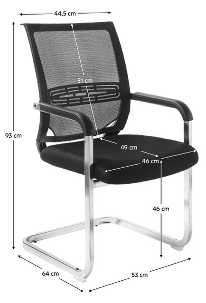 KONDELA Konferenčni stol, črna, FAJE