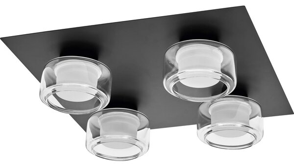 Ledvance -LED Kopalniška stropna svetilka ORBIS FLAME 4xLED/5,5W/230V IP44 črna