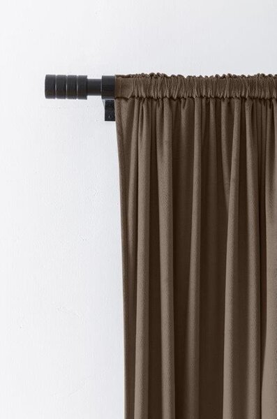 Rjava zatemnitvena zavesa VELVET 140x270 cm Za obesiti: Trak za nabiranje