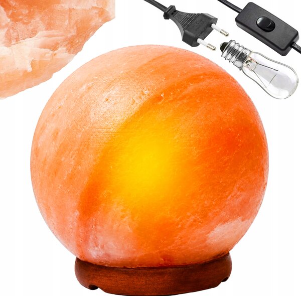 Okrogla namizna himalajska solna lučka 3kg ​​ionizator 15W