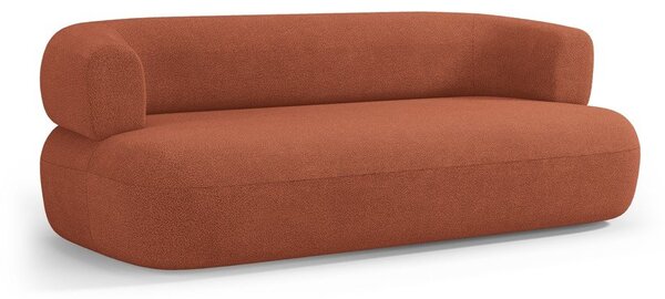 Sedežna garnitura iz tkanine bouclé v barvi terakote 178 cm Jenny – Micadoni