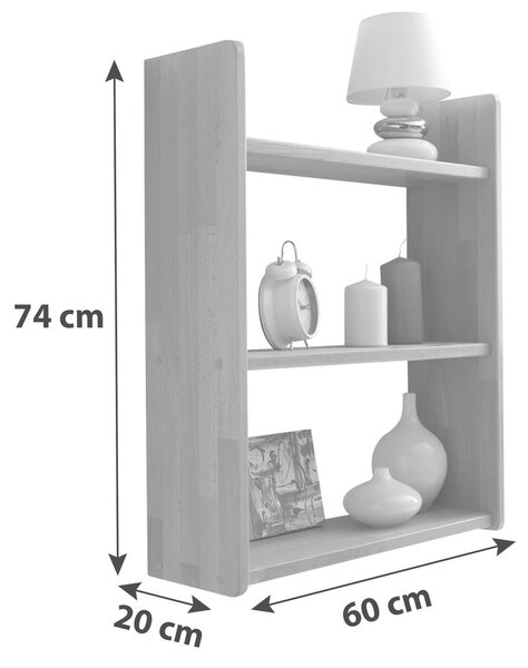 MID.YOU Stenski Regal Simone, Bukev, Masivno