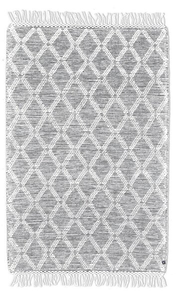 ROČNO TKANA PREPROGA Colored Macrame one 140/200 cm tkano siva, bela