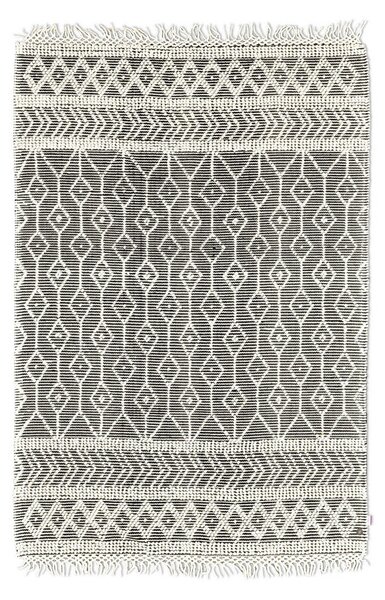 ROČNO TKANA PREPROGA Colored Macrame two 140/200 cm tkano krem barve, siva
