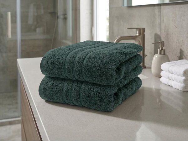 Brisača Comfort 50 x 100 cm temno zelena, 100% bombaž