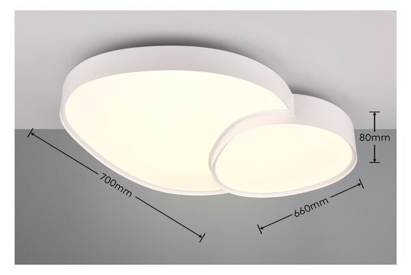 Bela LED stropna svetilka 63.5x77 cm Rise – Trio