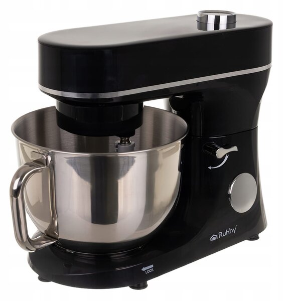 2300W touch planetarni kuhinjski mešalnik robot LCD 6L z ogrevano posodo črn