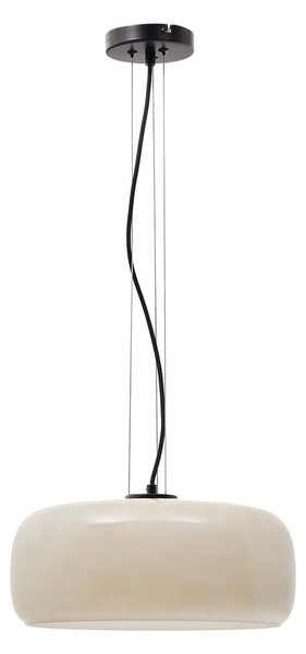 Sivo-bež LED viseča svetilka s steklenim senčilom ø 38 cm Reig – Kave Home