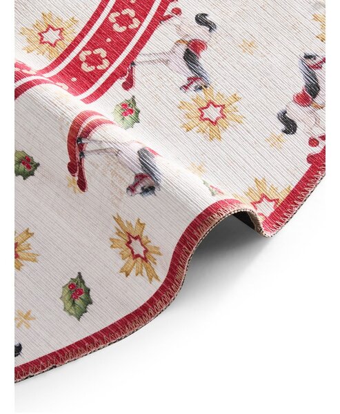Rdeča okrogla preproga z božičnim motivom ø 160 cm Toy's Delight Rocking Horse – Villeroy&Boch