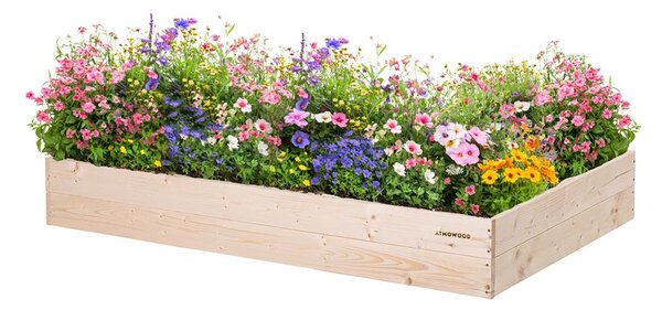 ATMOWOOD Lesena visoka greda 140 x 80 x 20 cm