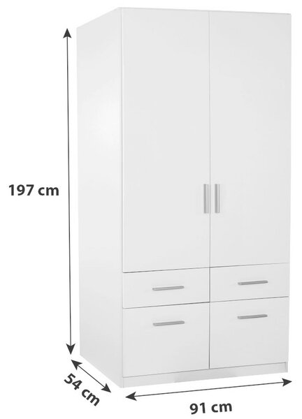 Premium Living Omara Za Oblačila Celle, Bela, Š. 91 Cm