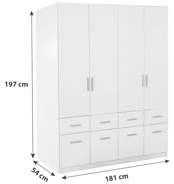 Premium Living Omara Za Oblačila Celle, Bela, Š. 181 Cm