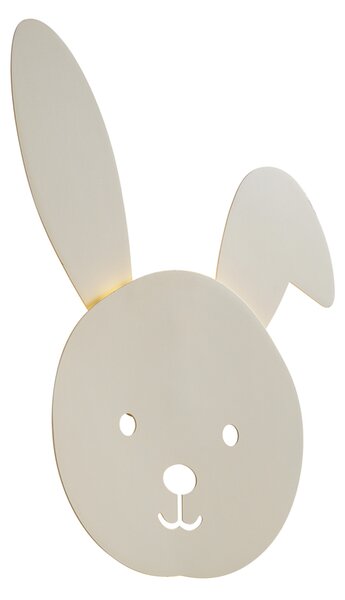 Otroška stenska svetilka bež barve z LED diodami in 3-stopenjskim zatemnjevanjem - Benny the Bunny