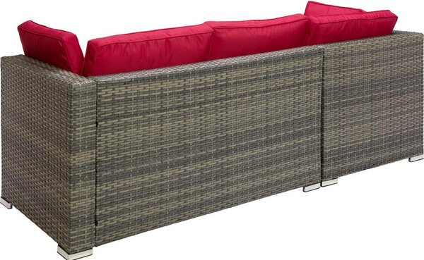 Modern Living Lounge Garnitura Leona Rdeča, Rjava, 3-Delni Set