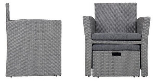 Modern Living Lounge Garnitura Bardolino Ii, Siva, 6-Delni Set