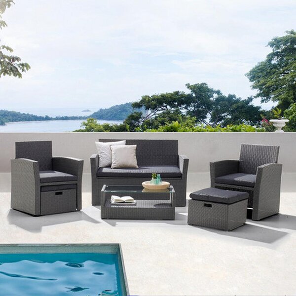 Modern Living Lounge Garnitura Bardolino Ii, Siva, 6-Delni Set