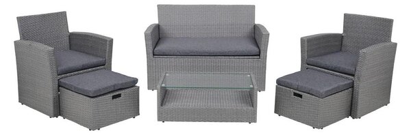 Modern Living Lounge Garnitura Bardolino Ii, Siva, 6-Delni Set