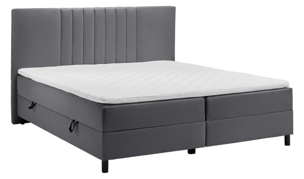 Modern Living Postelja Boxspring Roma, Temno Siva, 180x200