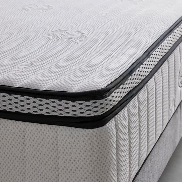 Premium Living Postelja Boxspring Queen, Siva, 180x200