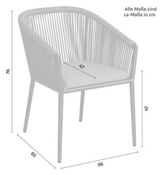 Bessagi Garden Set Vrtnih Stolov Benicia, Siva, 2-Delno