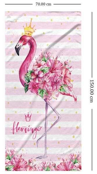 Brisača za plažo FLAMINGO 150 x 70 cm